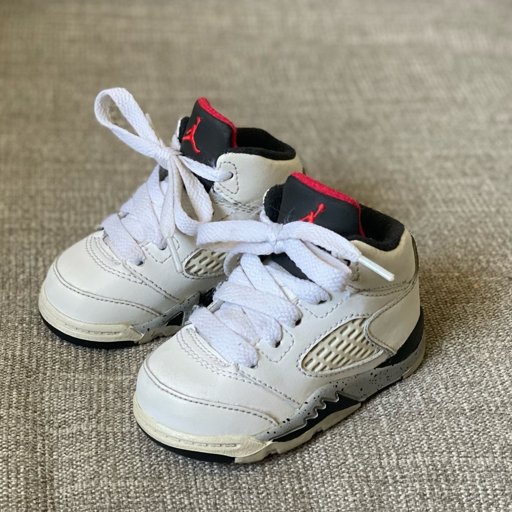 Nike Air Jordan V 5 White Cement Retro 2017 Toddler